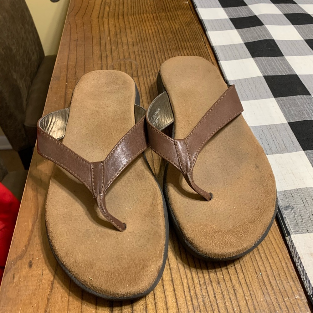 Brown leather sandals